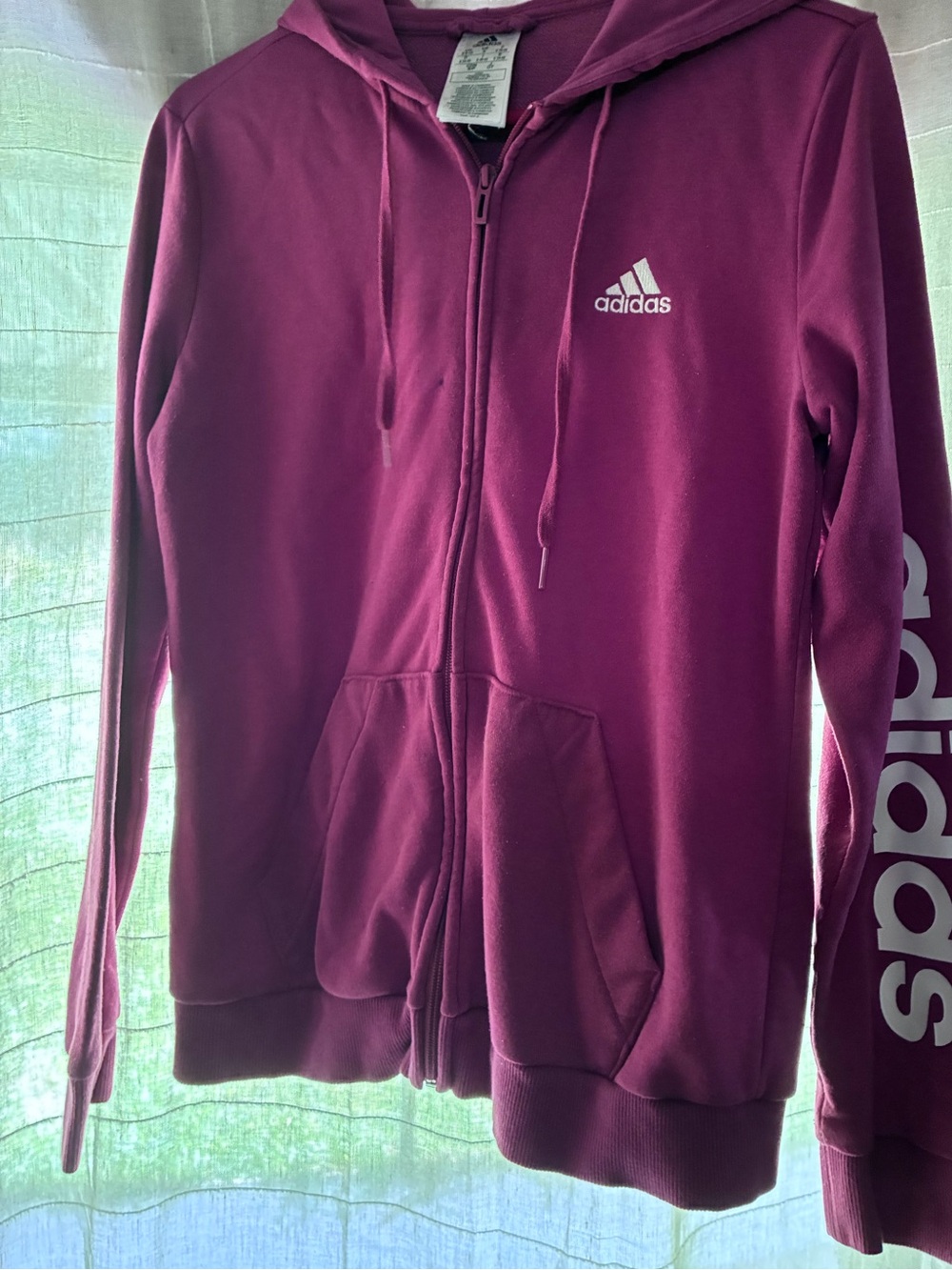 adidas Plum Full-Zip Hoodie with Hood
